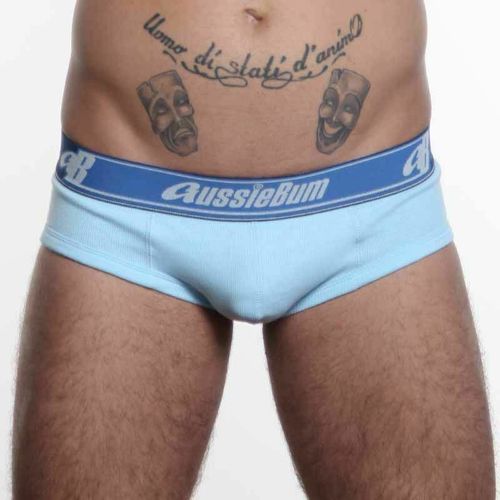 Мужские трусы брифы светло-синие Aussiebum Flex Ice Brief AB00123