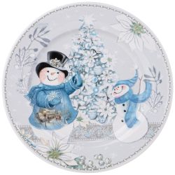 НАБОР ТАРЕЛОК ЗАКУСОЧНЫХ LEFARD "CHRISTMAS" 2 ШТ. 19 СМ СНЕГОВИК (КОР=20НАБ.)