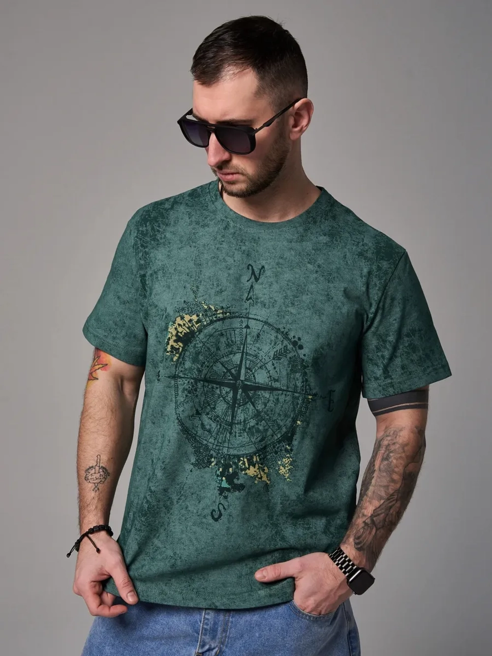 Футболка мужская "Роза ветров"