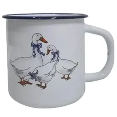 Кружка эмалированная 1л «Гуси» 01-0107н/4