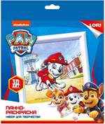3D Art Панно-раскраска 20*20см Щенячий патруль новогодняя "Маршалл" (Lori)