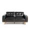 Двухместный диван Angel Cerda 5606-2P, черная кожа