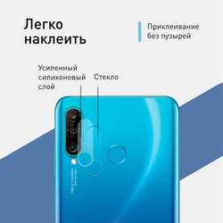 Стекло на камеру ROSCO для Honor 20 Lite 2020;Huawei P30 Lite;Honor 20S;Huawei nova 4e оптом (арт. HW-P30L-CLEAR-CAM-GLASS)