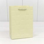 Пакет подарочный 14х20х8см "Квадраты" (Бежевый)