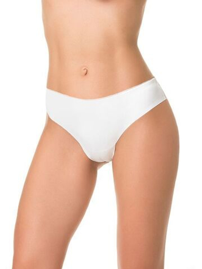 Трусики-бразилиана с полосками на задней части (Размер: M) (Цвет: бежевый)