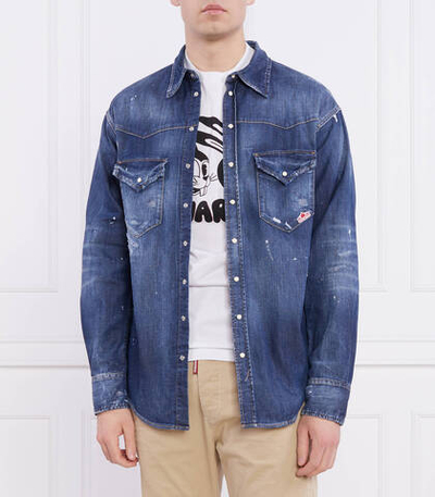 Рубашка Dsquared2 - темно-синий(S74DM0701 S30341)