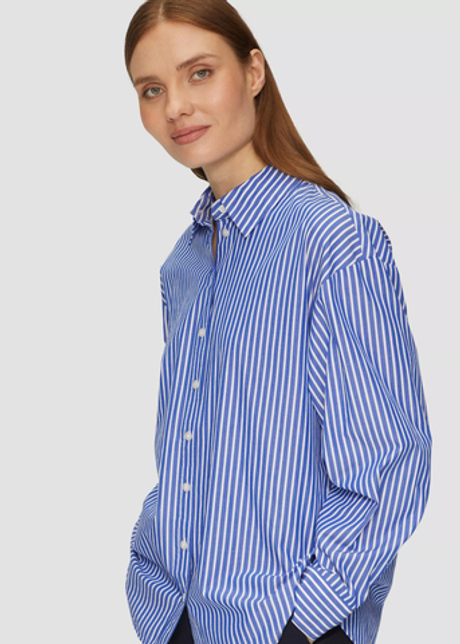 Блузка в полоску с воротником рубашки в непринужденной посадке  s.Oliver
