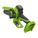 Цепная мини-пила аккумуляторная Greenworks CS2410A, 24V, 10см, бесщёточная, с автоматической смазкой цепи, c 1хАКБ 4Ач и ЗУ (CS2410AUB)