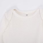 Боди с длинным рукавом "Молоко" из ажурного хлопка 0+
