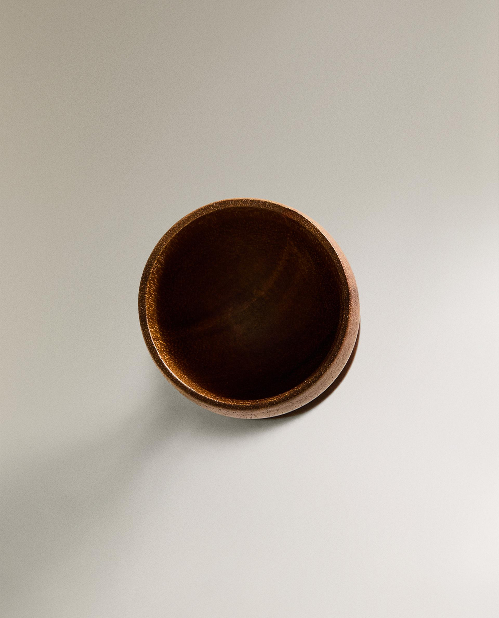 Zara Home миска из дерева, цвет бежевый, 8 см