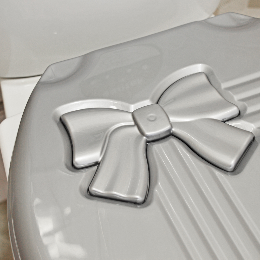 Сиденье для унитаза "Комфорт Люкс" серебристый перламутр/серебристый перламутр