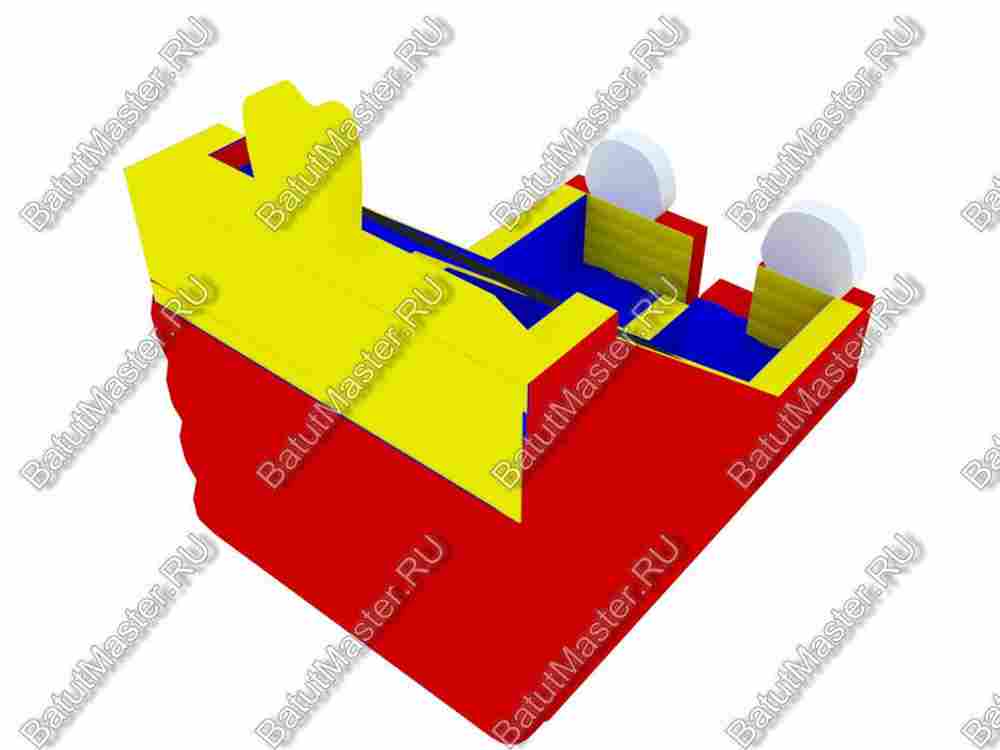 Детский надувной батут-горка "Зайка" 7*4*5 м