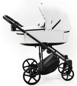 Детская коляска Adamex Zico Deluxe New 2 в 1 ZN-SA01 (БЕЛАЯ КОЖА)