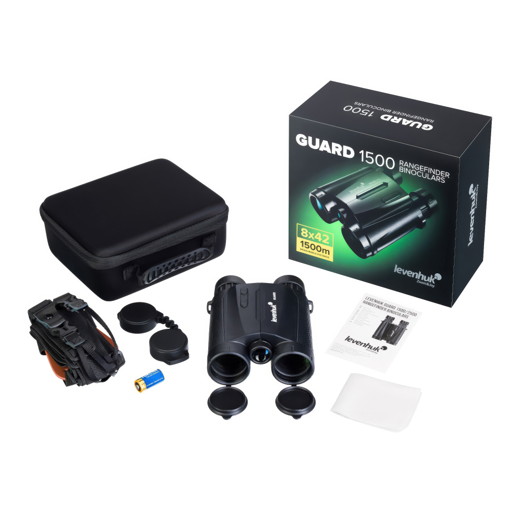 Бинокль с дальномером Levenhuk Guard 1500 - Комплект поставки