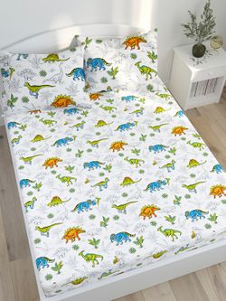 Простынь перкаль Сказка "Динозавры" 200x215 см