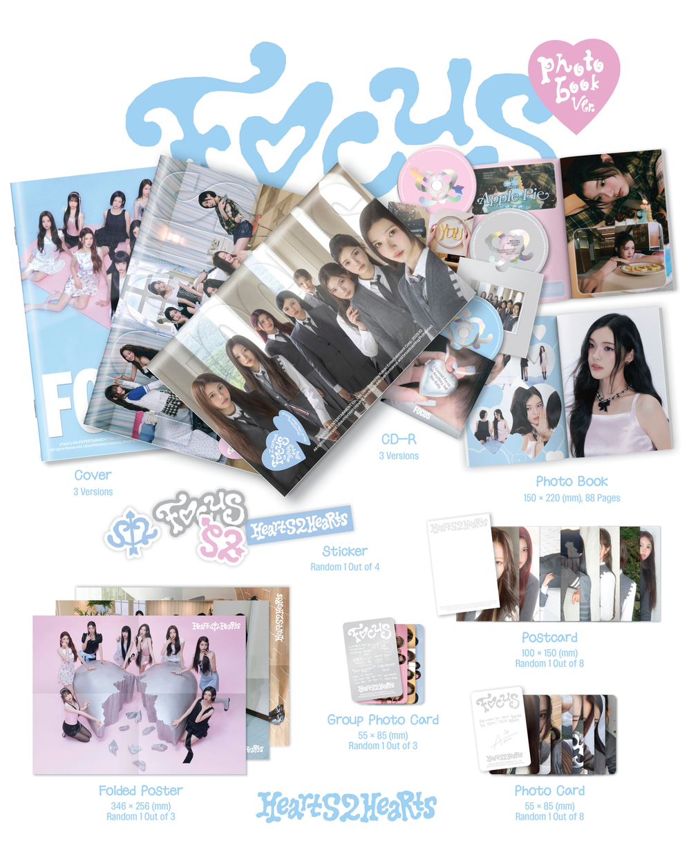 Альбом Hearts2Hearts - 1st Mini Album [FOCUS] (Photobook Ver.)