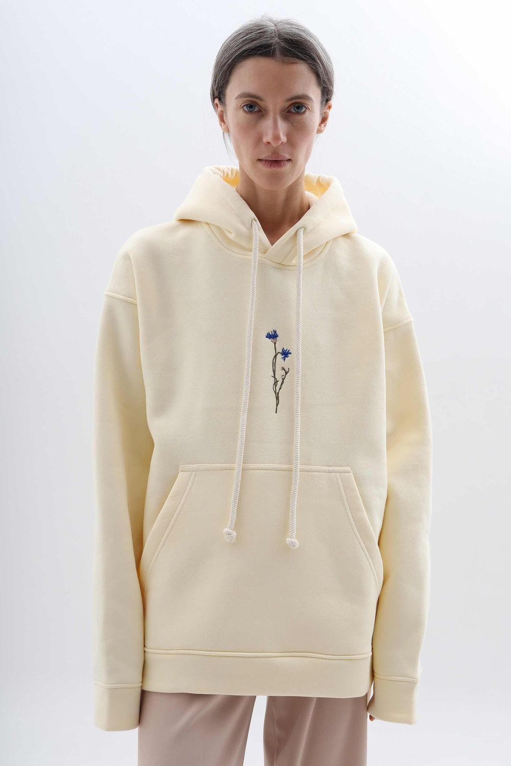 Худи Гербарий Warm Василек Экрю