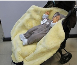 Конверт Bozz из стриженой овчины 60-154-2 черный\натуральный