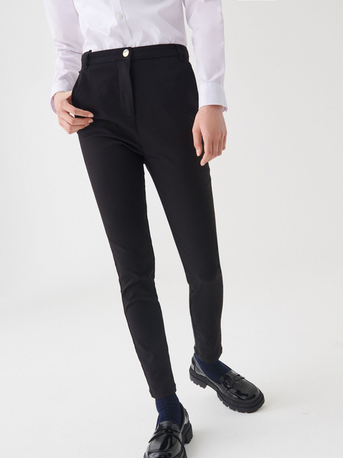 Брюки школьные скинни для девочки Next M82-159, Черный