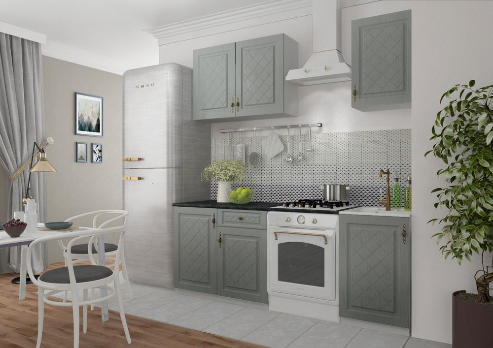 Модульный кухонный гарнитур «Гранд» 1500мм (Пепел)