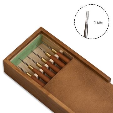 Набор для резьбы по дереву, ПЕТРОГРАДЪ, N18/с, 6 предметов, стамесочные рукояти