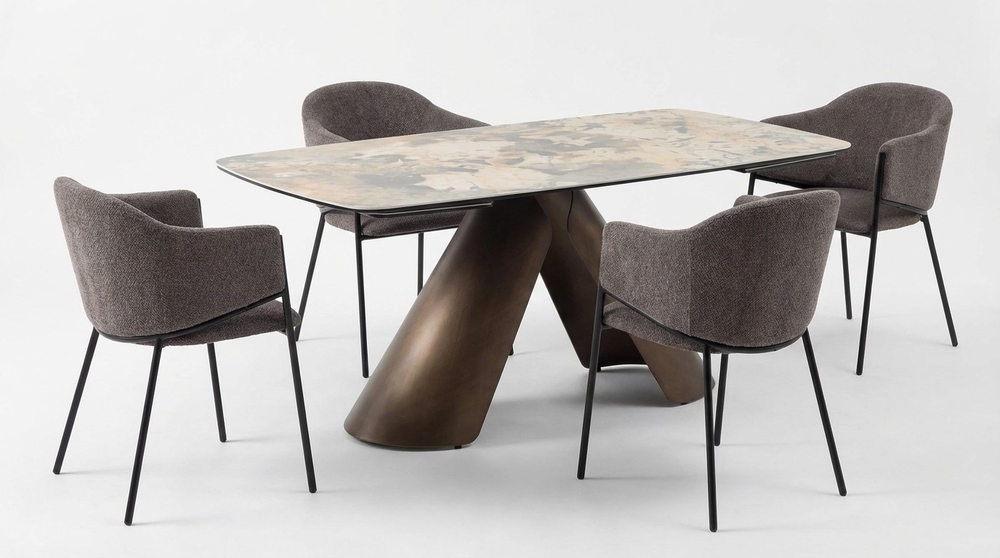 Стол М-City DISAUR Кальдерон (Calderon) 180 Tl-137 матовый, Исп керамика, Медный Брашированный