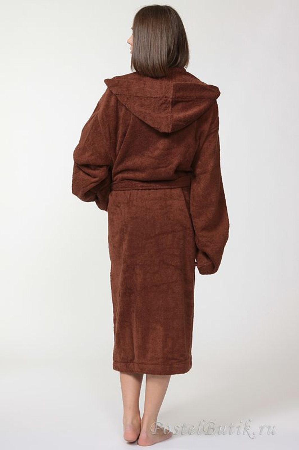 Элитный махровый халат Golf коричневый от Trussardi