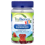 TruBiotics, для детей, жевательные таблетки для поддержки пищеварения и иммунитета, без сахара, вкусная клубника, 40 жевательных таблеток