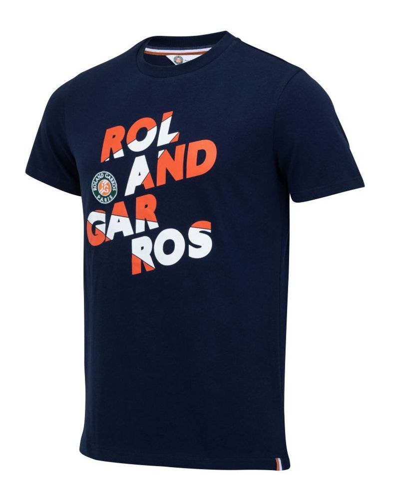 Мужская теннисная футболка Roland Garros Tee Shirt Made In France - marine