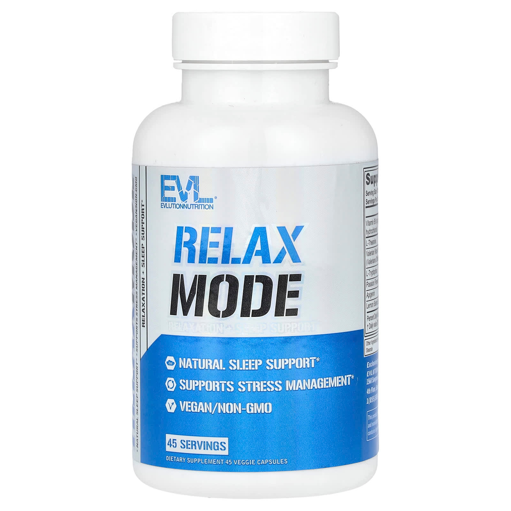EVLution Nutrition, RelaxMode, 45 растительных капсул