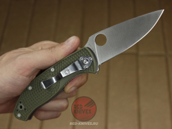 Нож Spyderco Tenacious LTW - зел. рук., белый клинок RK-413