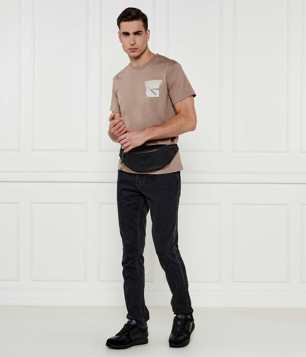 Кожаные кроссовки Calvin Klein Jeans - черный(YM0YM00624)