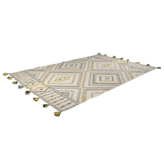 Ковер из хлопка с контрастным узором и кисточками Ethnic 200х300 см