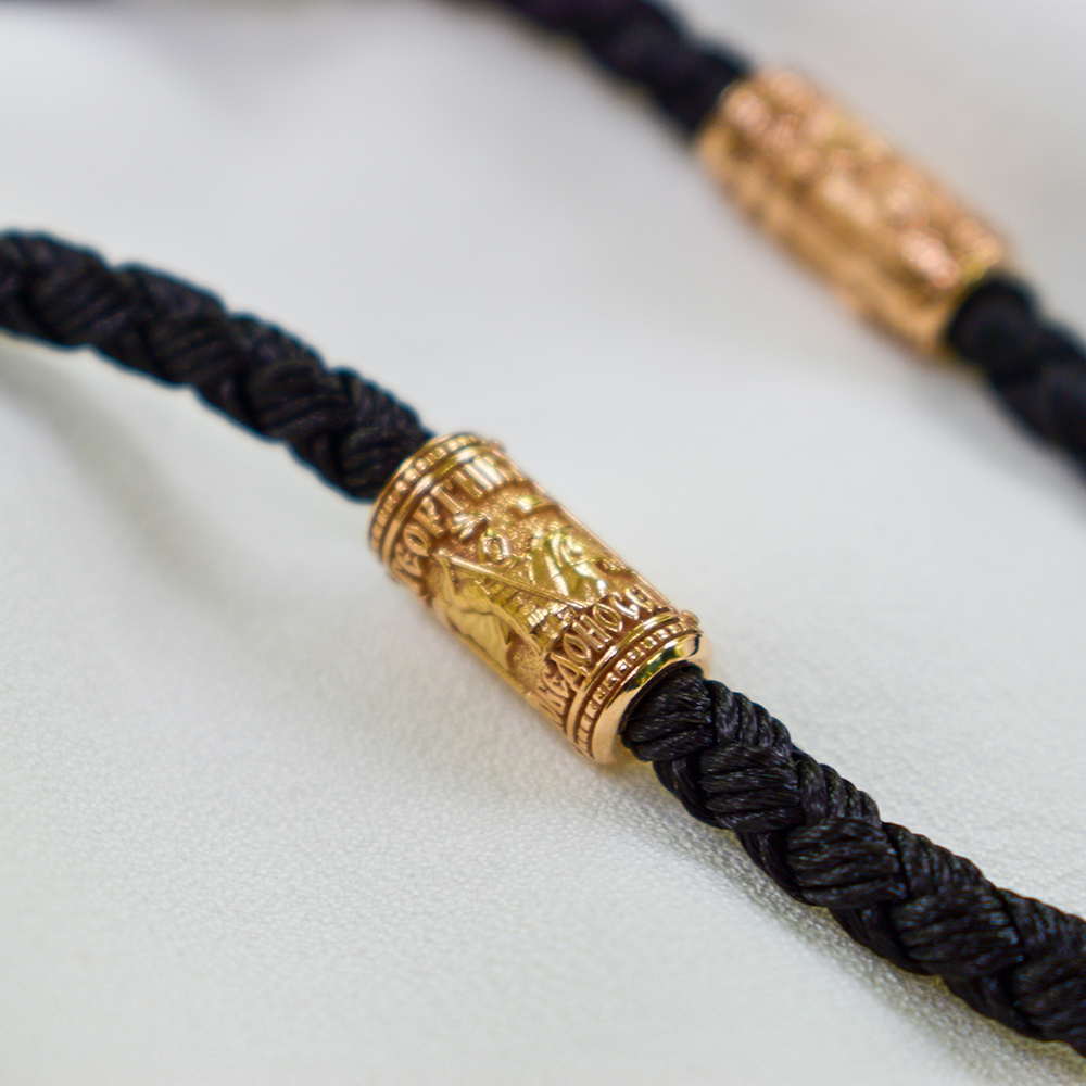 Гайтан с золотыми вставками со Святыми