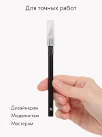 Нож скальпель канцелярский, макетный с магнитом + 5 лезвий, алюминий, черный