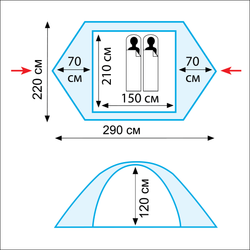 Tramp палатка Nishe 2 (V2) (зеленый)