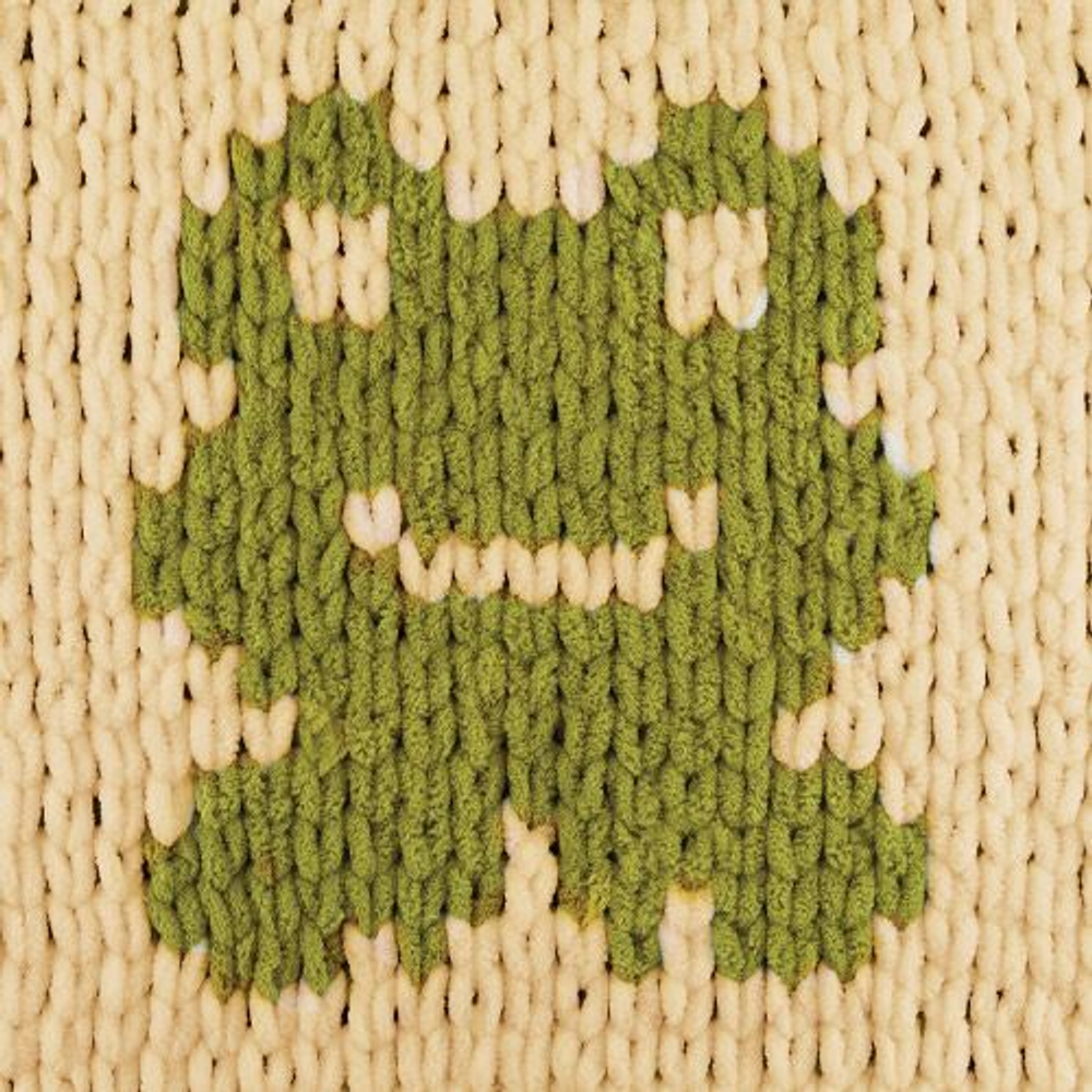 Пуффи Море ПЛЮС (Puffy More plus) пряжа Alize 100%микрополиэстер 2х250г/11м (8007 кремовый/св.зелёный)