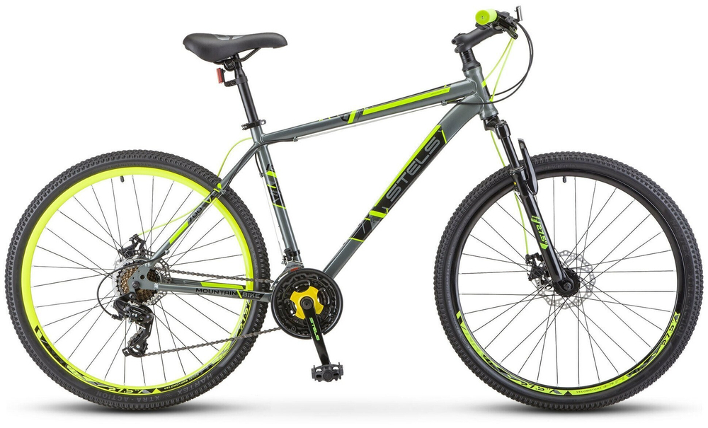 Велосипед 27.5" STELS Navigator-700 MD р.21" 2021г. серый-желтый