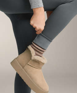 OYSHO Бесшовные легинсы в рубчик Super Extra Warm длиной 70см, антрацитово-серый