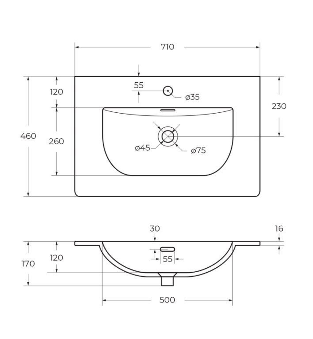 Тумба с раковиной подвесная BelBagno MARINO-CER-N-700-2C-SO-BO-P Bianco Opaco, раковина белая BB-8099-70