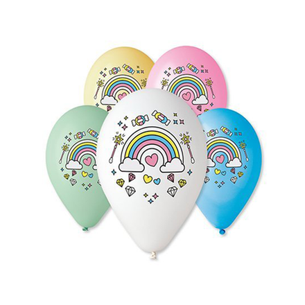 Шар с рисунком "Единорог Радуга" 36 см
