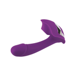 Фиолетовый мини-вибратор с вакуумной стимуляцией (Цвет: фиолетовый)