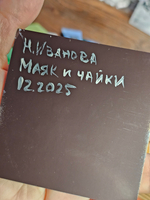 Магнит на холодильник с авторской росписью "Маяк и чайки"