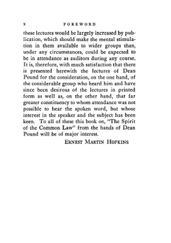 The Spirit Of The Common Law. 1921 | R. Pound
