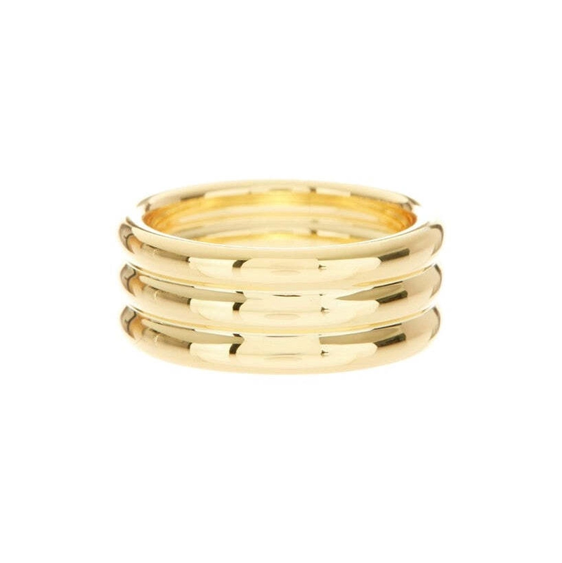 Ridged Band Ring - Gold