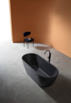 Ванна из искусственого камня ABBER Frankfurt AM9941B черная