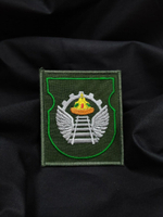 Шеврон вышитый батальона ЖДВ Мехбат зелёный кант