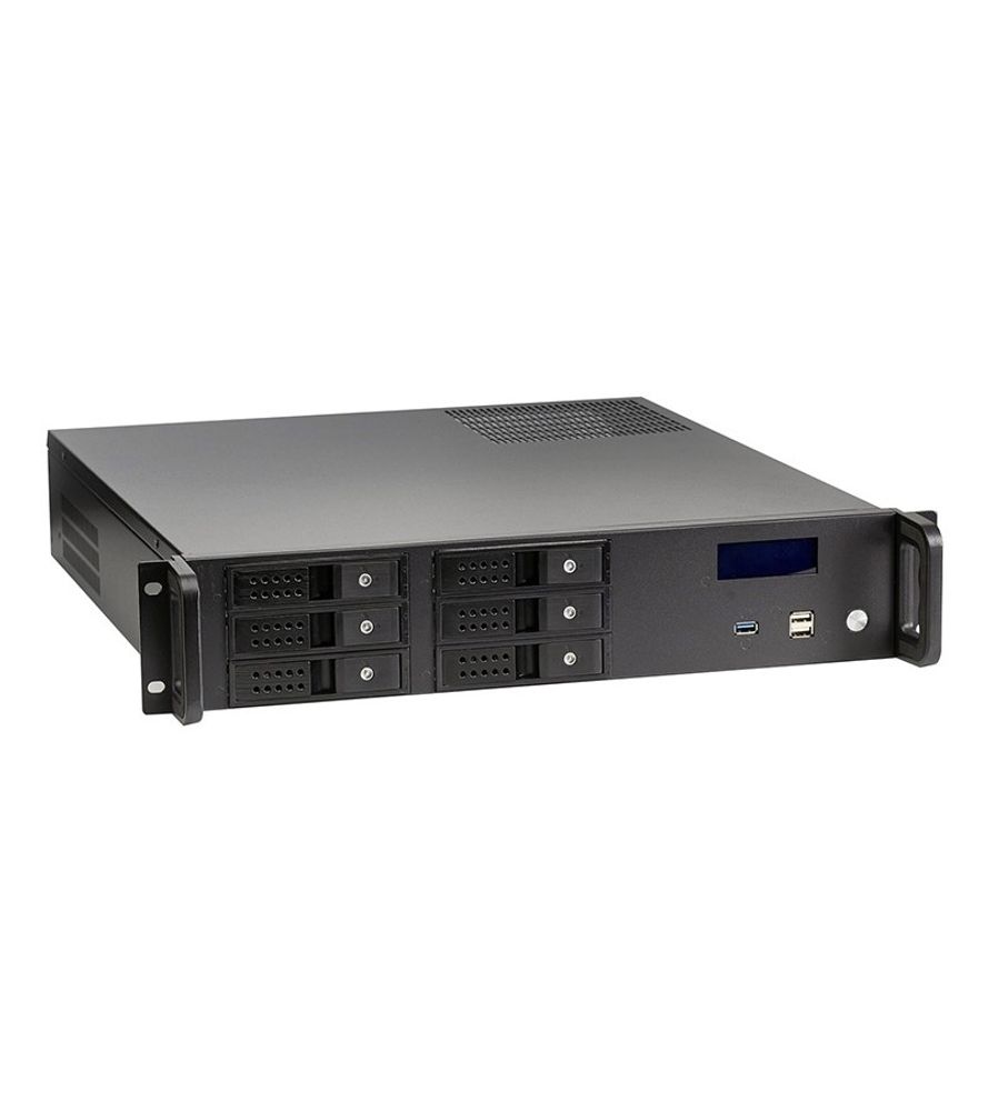 Exegate EX279705RUS Серверный корпус Exegate Pro 2U480-HS06 &amp;lt;RM 19&quot;,  высота 2U, глубина 480, без БП, 6xHotSwap, USB&amp;gt;