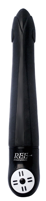 Чёрный вибромассажёр Karma - 17,8 см.