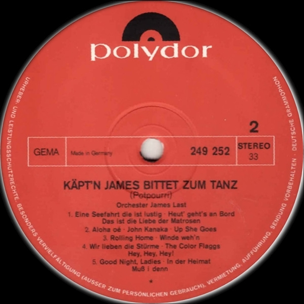 James Last / K?pt'n James Bittet Zum Tanz (LP)